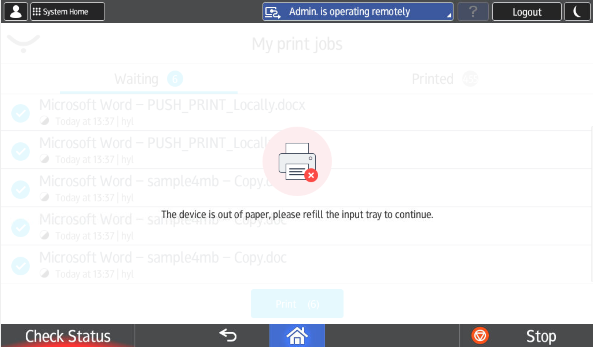 Pull_print_mfd_issue_out_of_paper.png